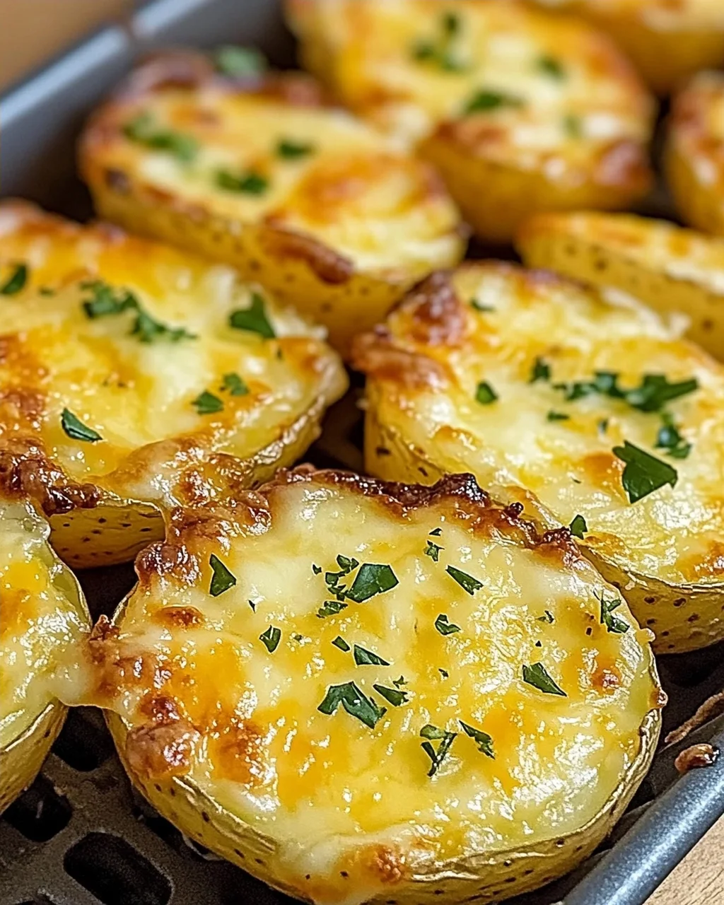 Air Fryer Cheesy Potatoes