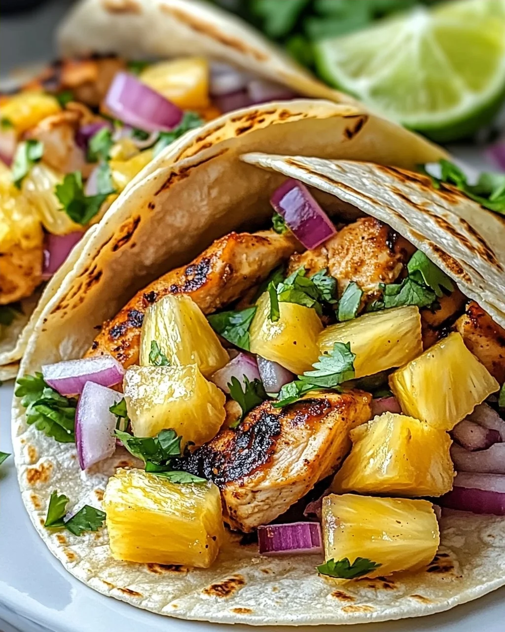 Ananas-Hühnchen-Tacos für den Sommergenuss