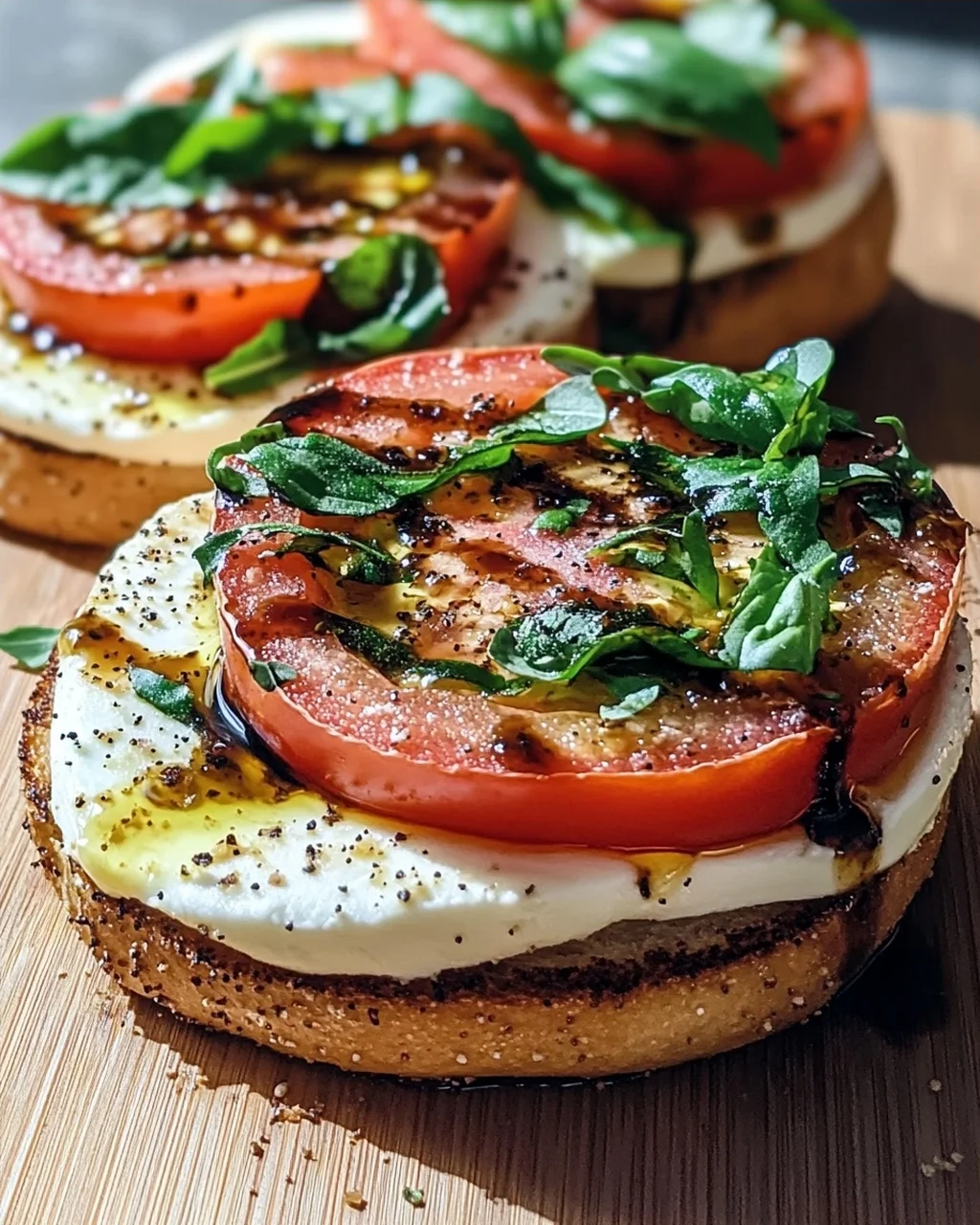 Bagel mit Tomate und Mozzarella