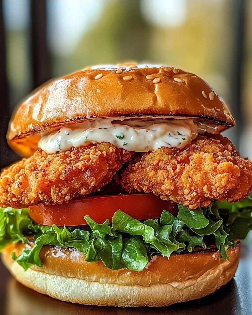 Cajun Crispy Chicken Sandwich mit Knoblauch-Aioli Rezept