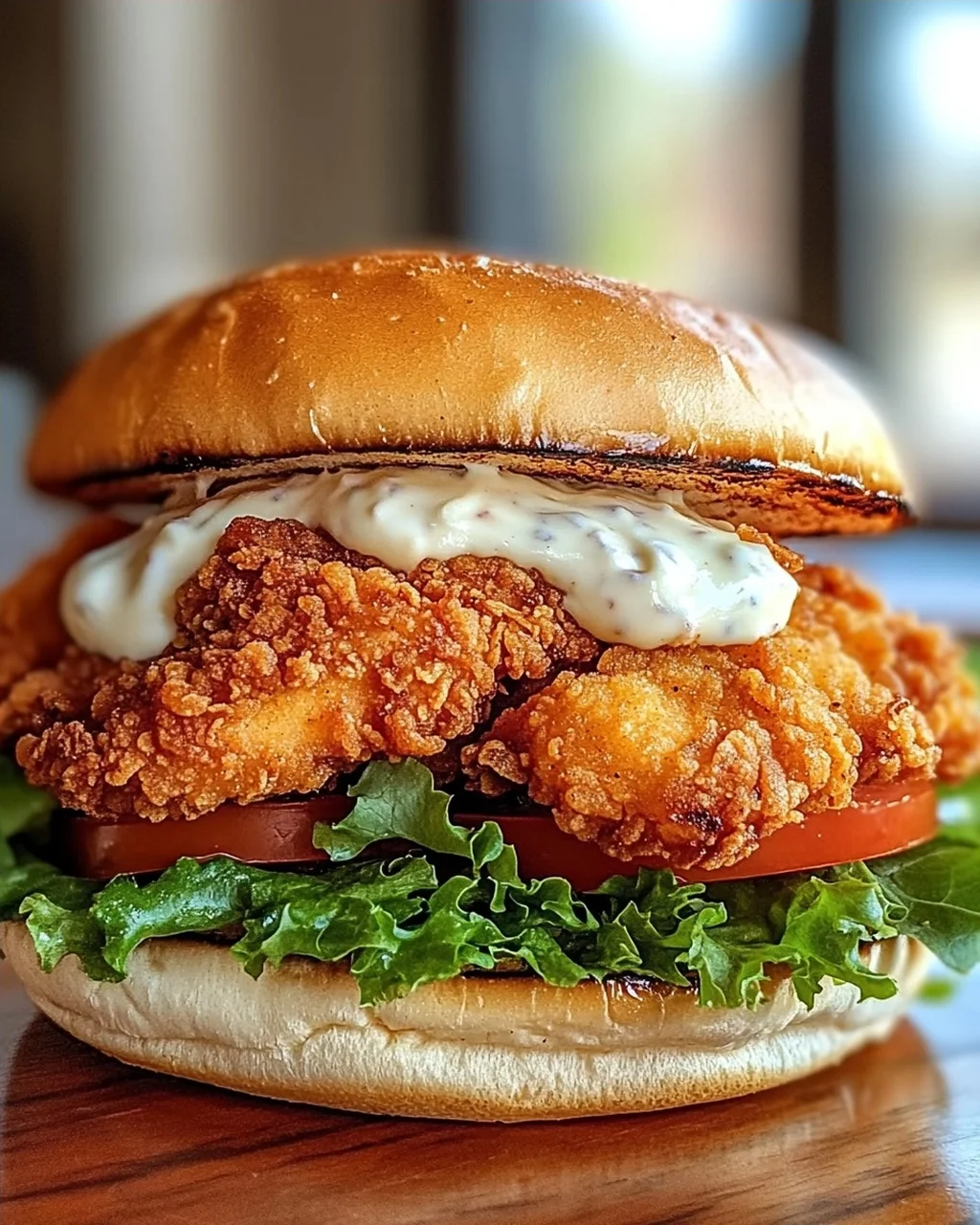 Cajun Crispy Chicken Sandwich mit Knoblauch-Aioli Rezept