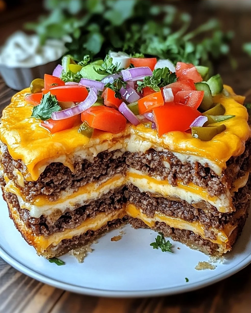 Cheeseburger-Torte