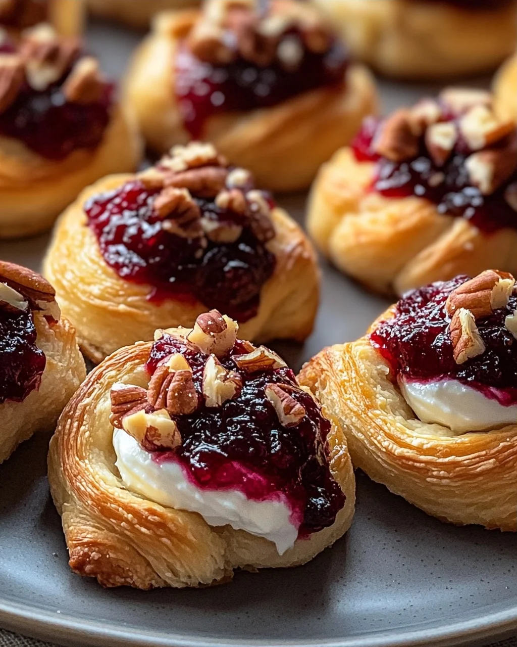 Cranberry Cream Cheese Crescent Bites