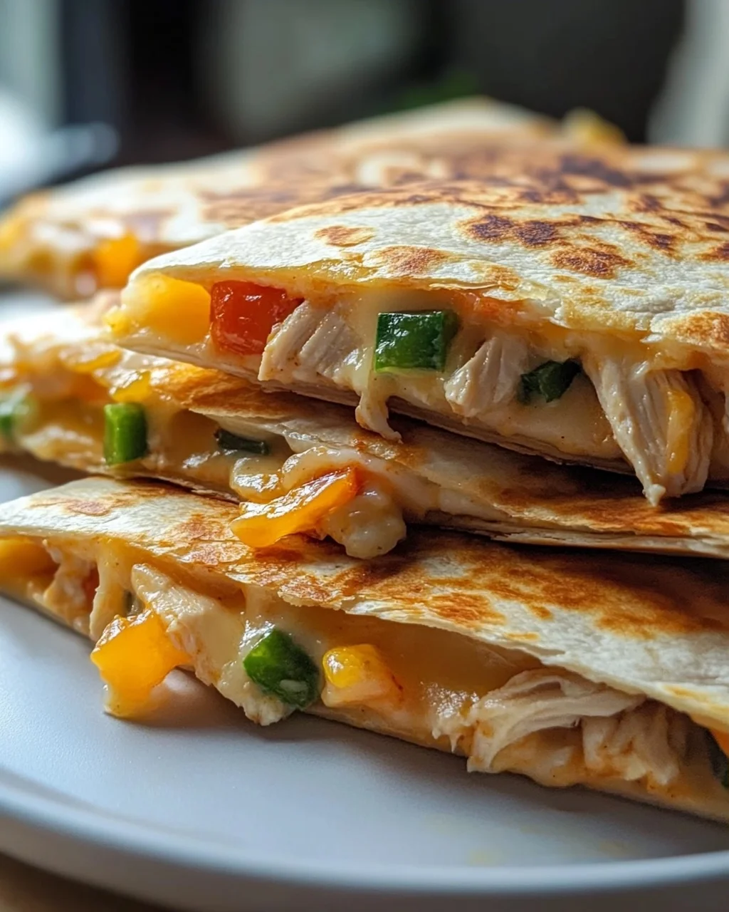 Crispy Low Carb High Protein Chicken Ranch Quesadilla