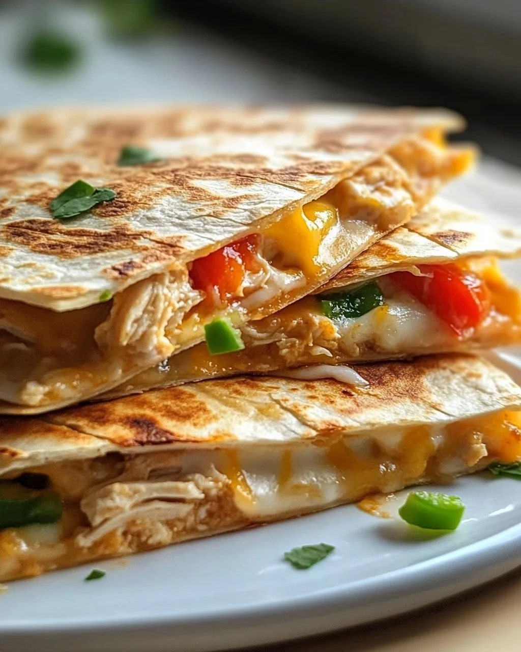 Crispy Low Carb High Protein Chicken Ranch Quesadilla