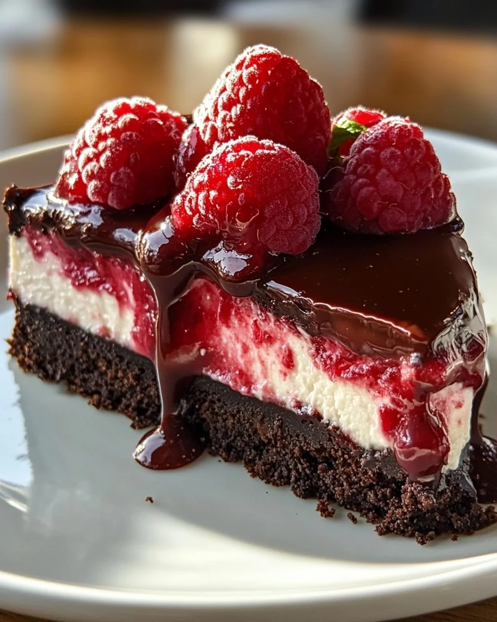 Dunkle Schoko Himbeer Cheesecake Rezept – unwiderstehlich gut!