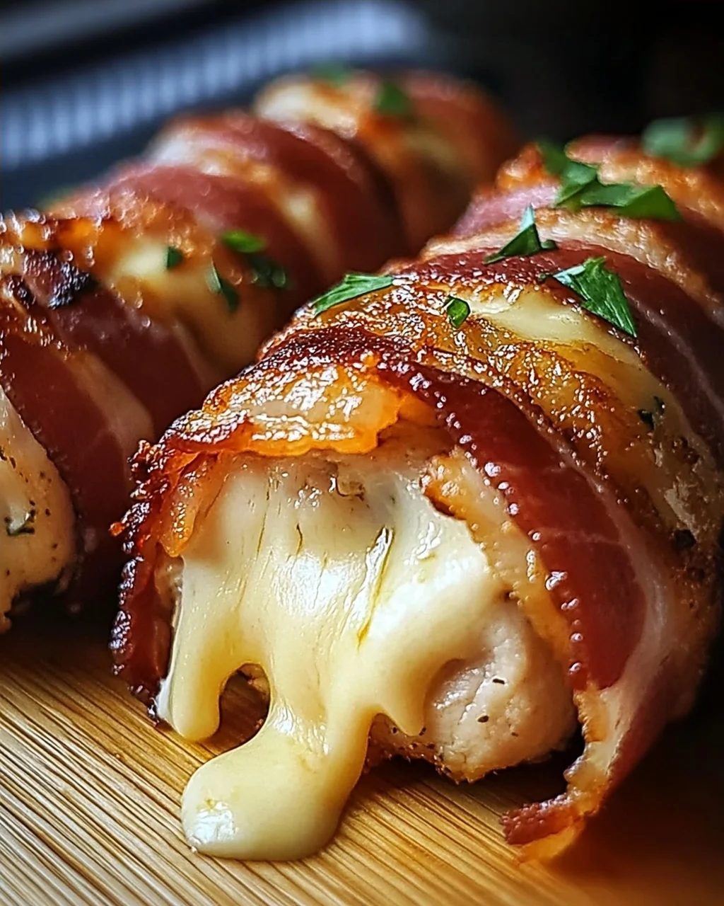 Hähnchenfilet im Speckmantel mit Käsefüllung