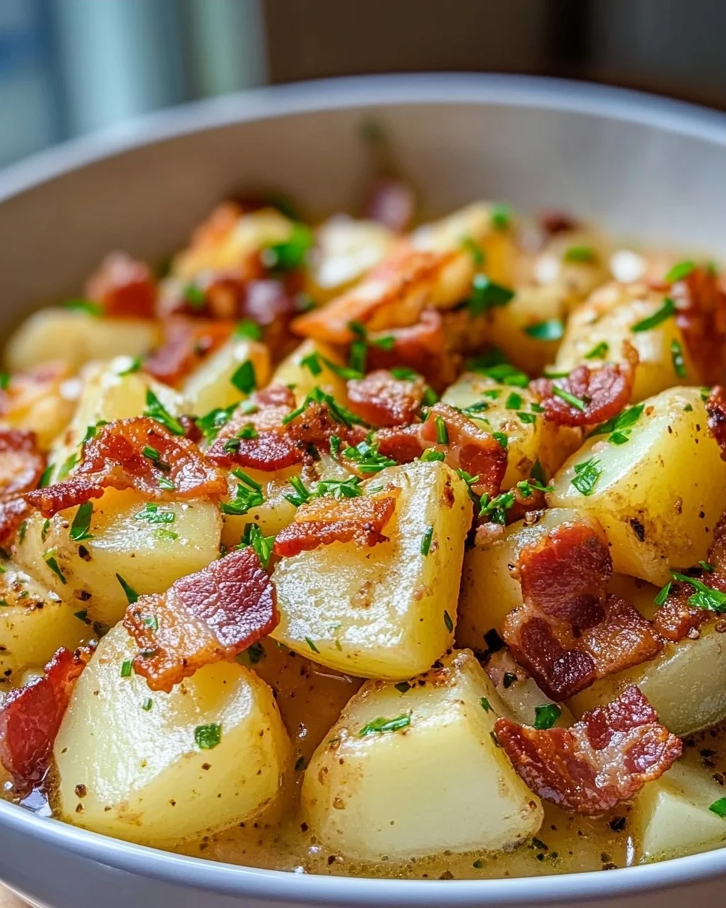 Herzhafter Kartoffel Kohlrabi Eintopf mit Speckwürfeln Rezept