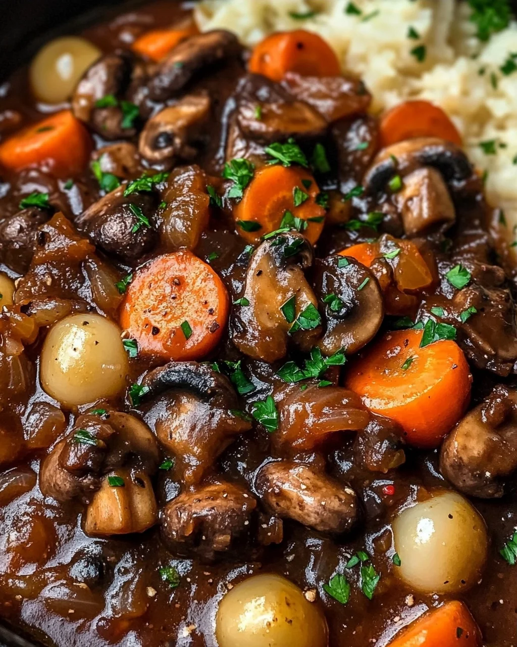 Herzhaftes Veganes Pilz Gulasch Bourguignon – Einfach Lecker