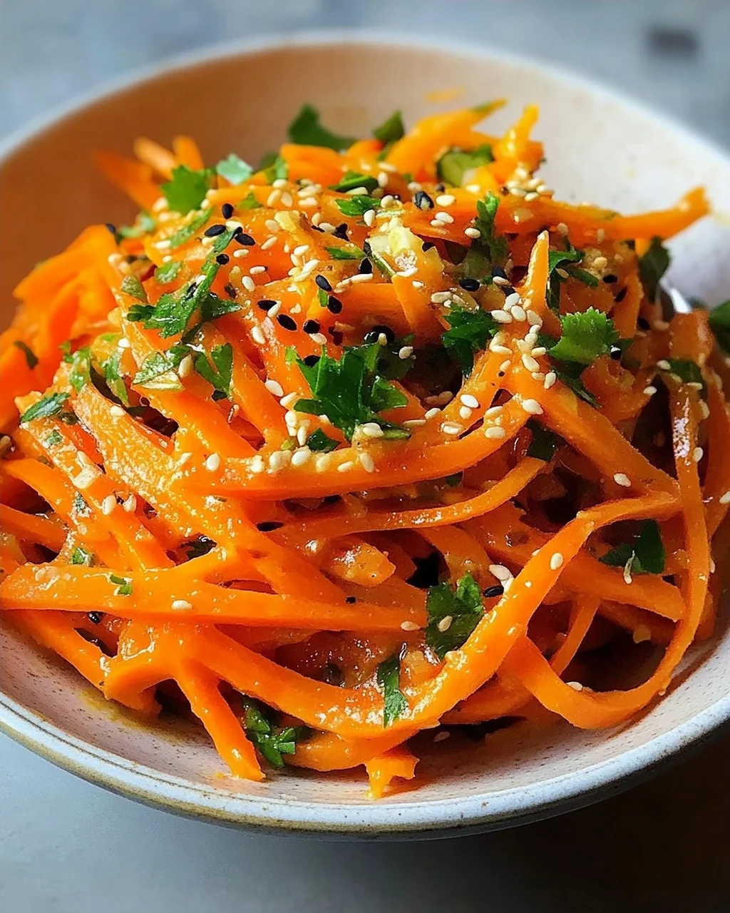 Karottensalat mit Ingwer-Sesam-Dressing – Lecker und gesund!