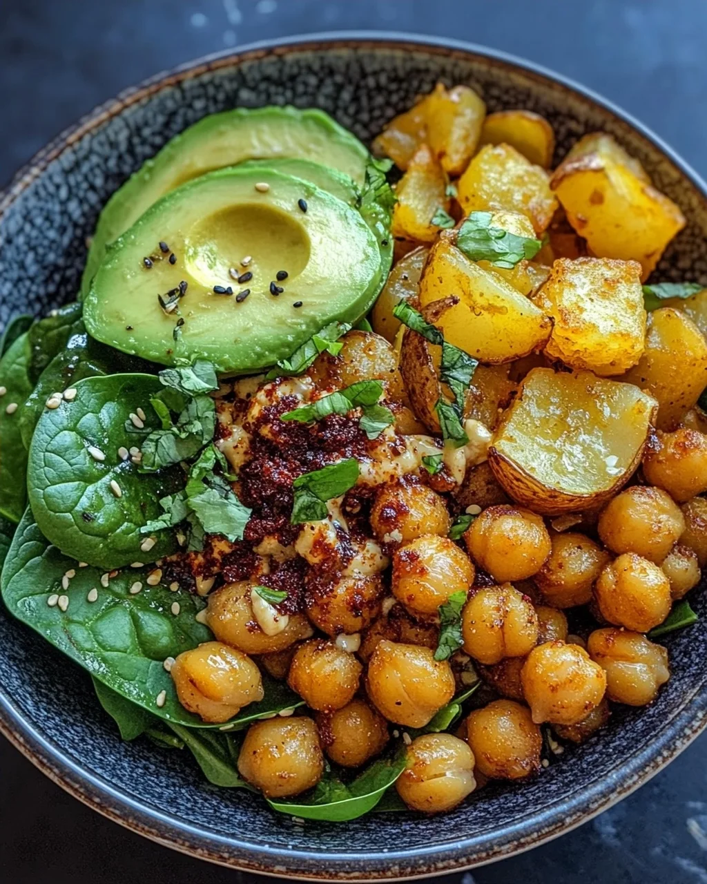 Kartoffel-Bowl mit Kichererbsen