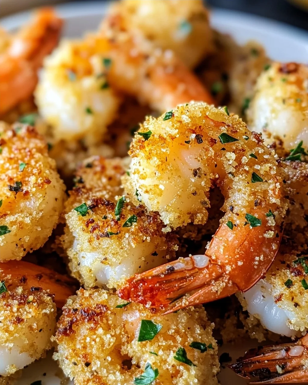 Knoblauch Parmesan Garnelen aus der Heißluftfritteuse