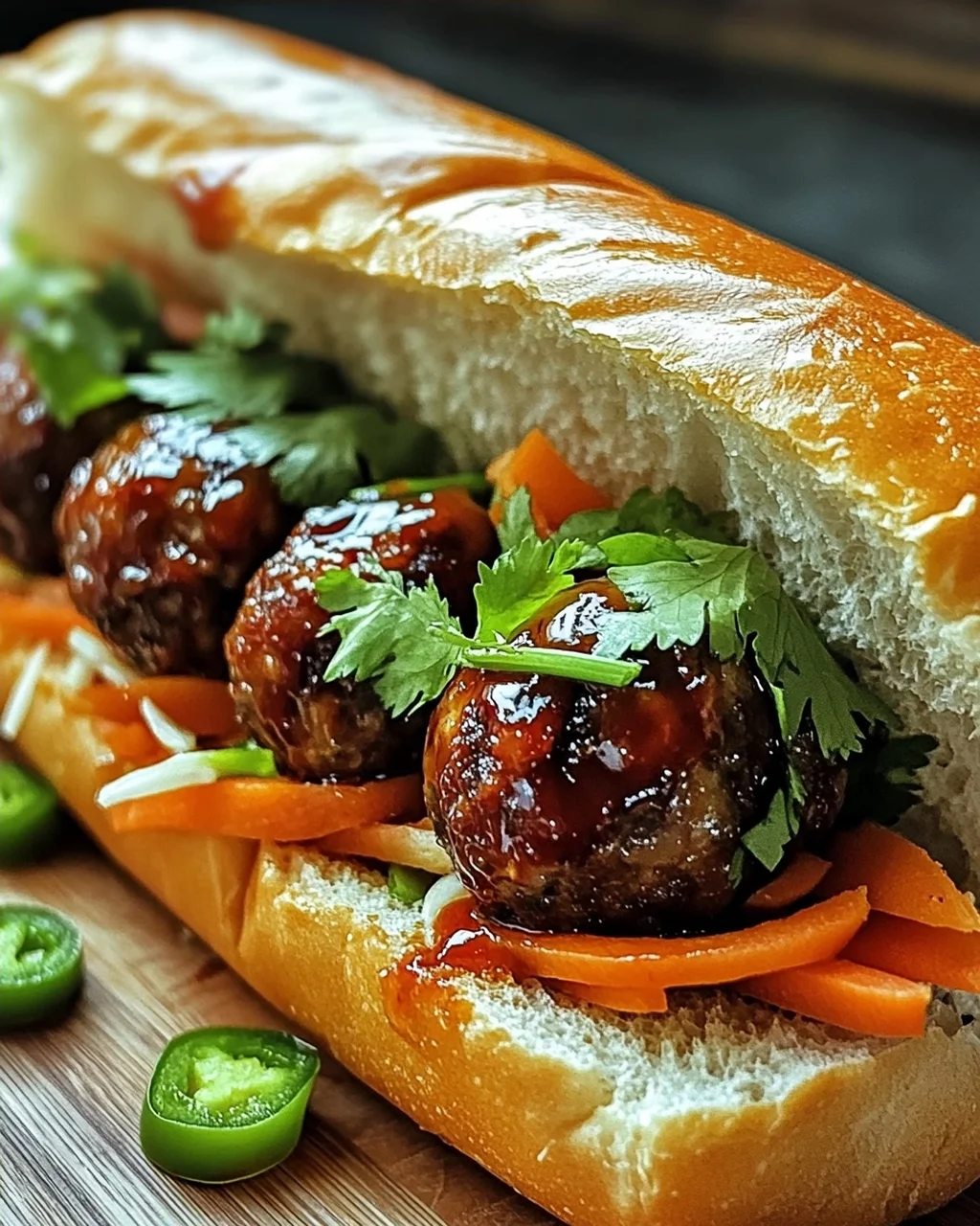 Koreanisches BBQ-Fleischbällchen Banh Mi für Genießer
