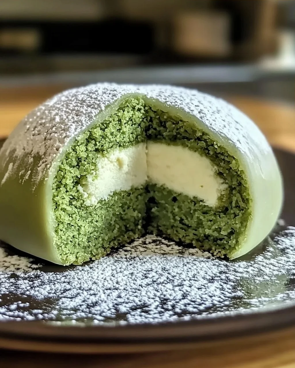 Köstlicher Matcha-Käsekuchen Daifuku Genuss