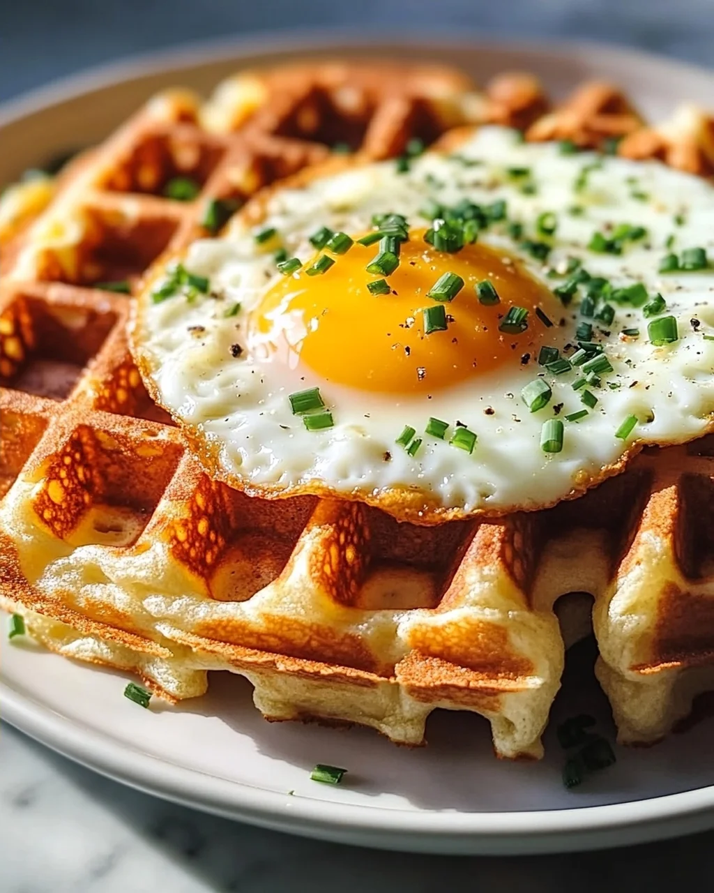 Lecker: Ei & Käse Hash Brown Waffeln – Perfektes Frühstück!