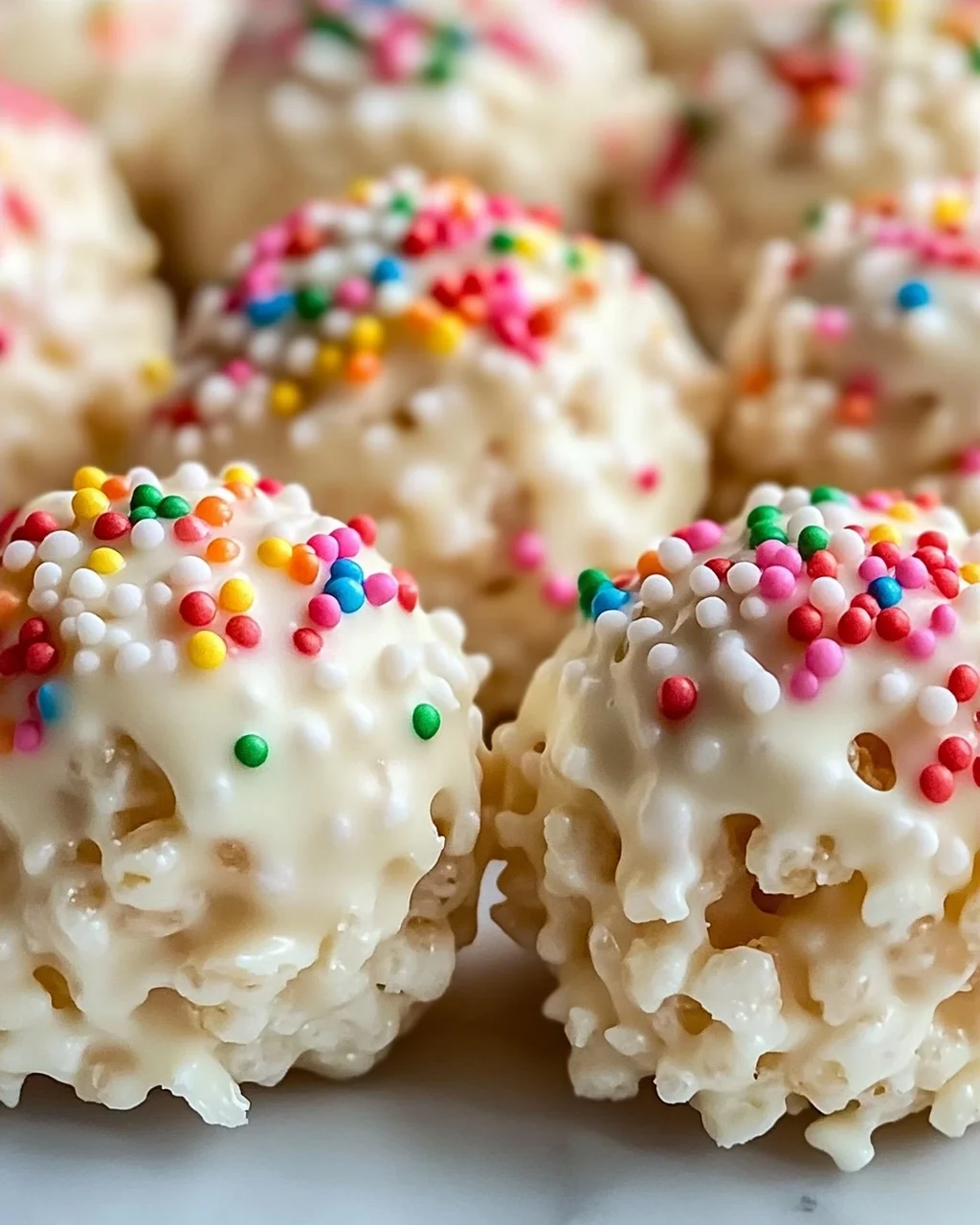Leckere White Chocolate Rice Krispie Balls selbstgemacht!