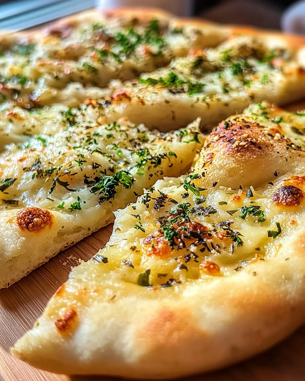 Leckeres Pizzabrot mit Knoblauch und Kräutern Rezept
