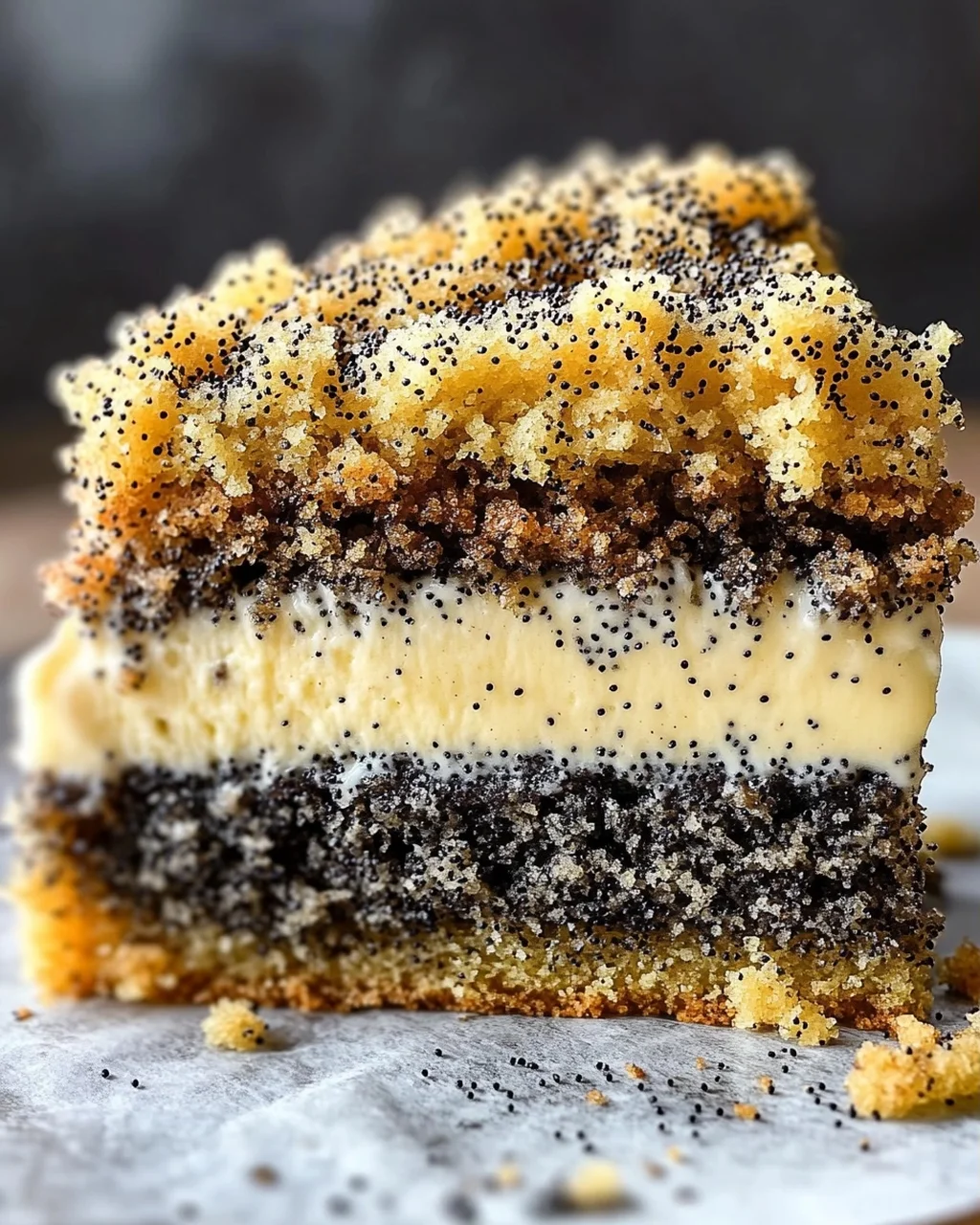 Mohnkuchen mit Streusel