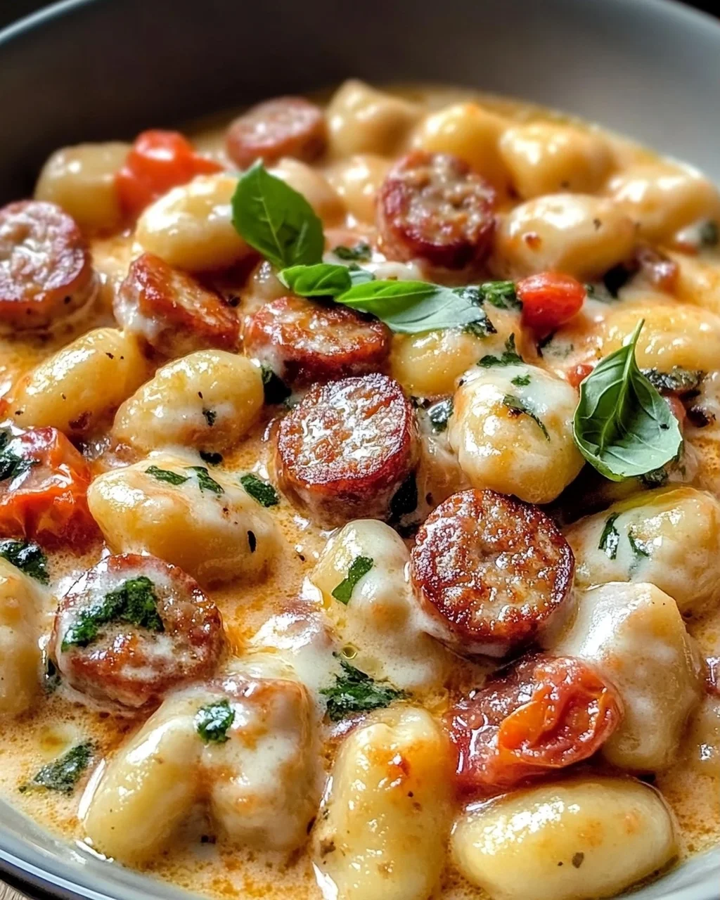Pfannen-Cremige Gnocchi mit Wurst in 30 Minuten