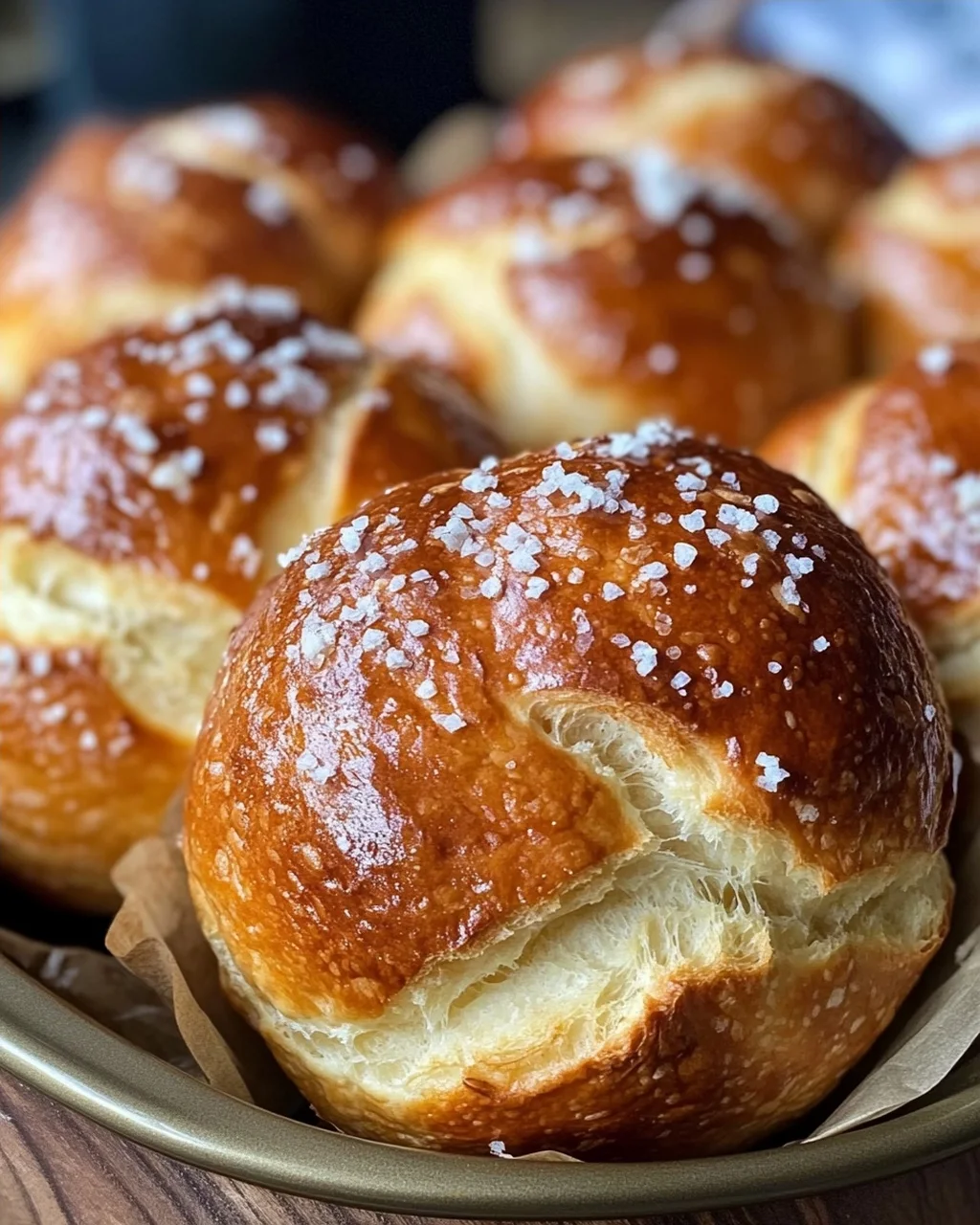 Rezept für Laugenbrötchen im Muffinsblech gebacken
