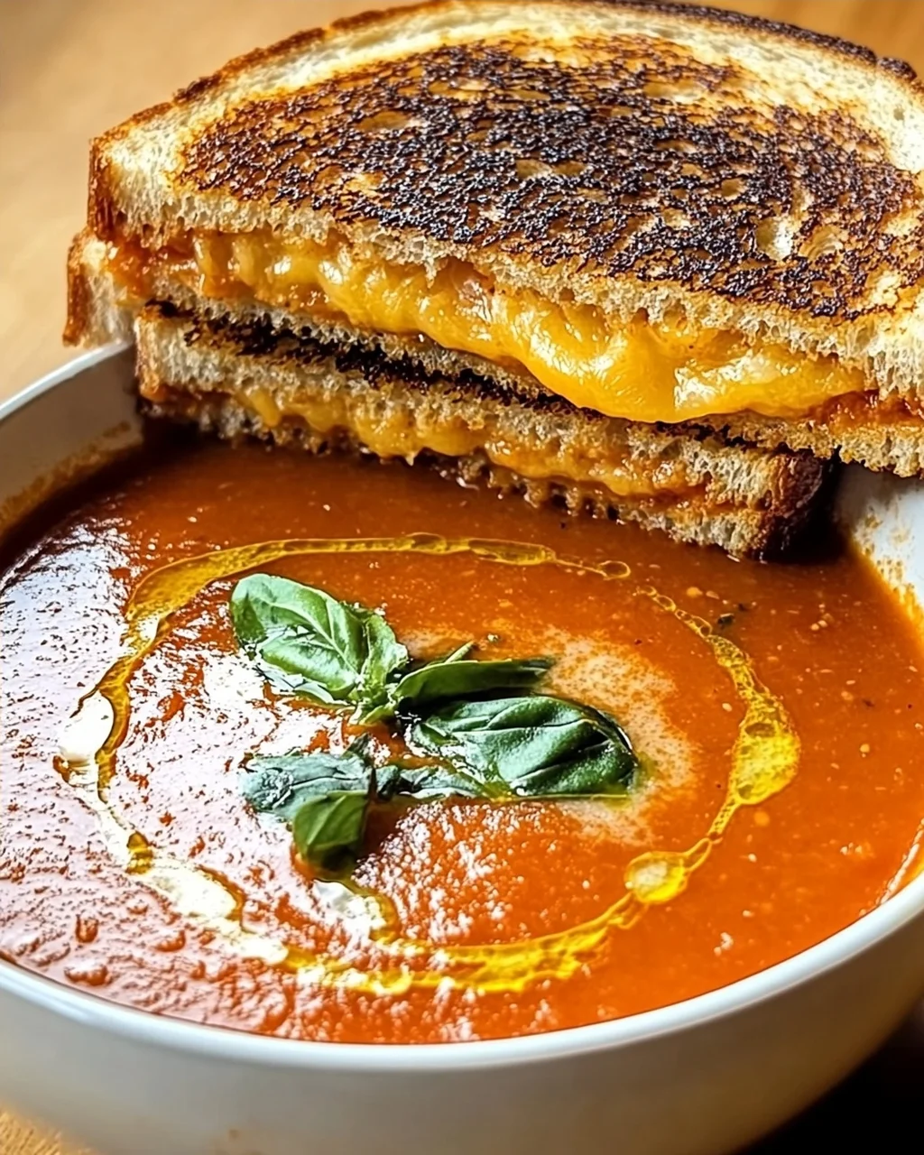 Roasted Tomato Soup mit Grilled Cheese Sandwich