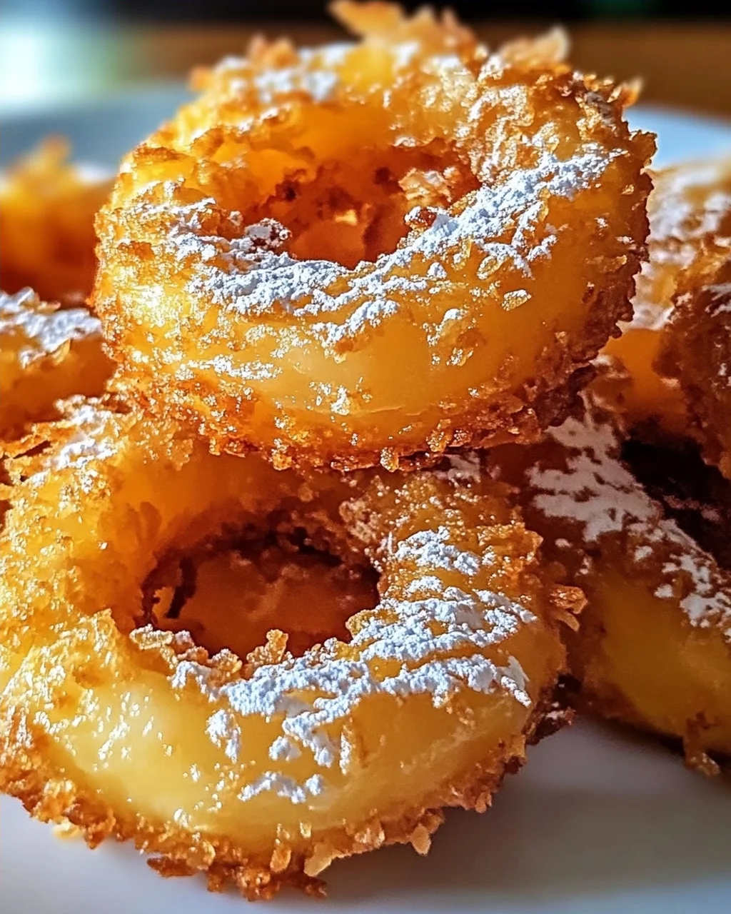 Rum-getränkte frittierte Ananas für jeden Anlass
