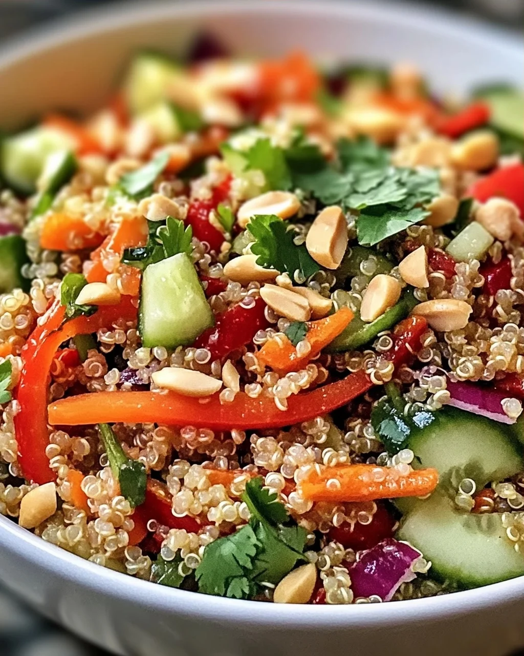 Thailändischer Quinoa Crunch Salat für jeden Tag