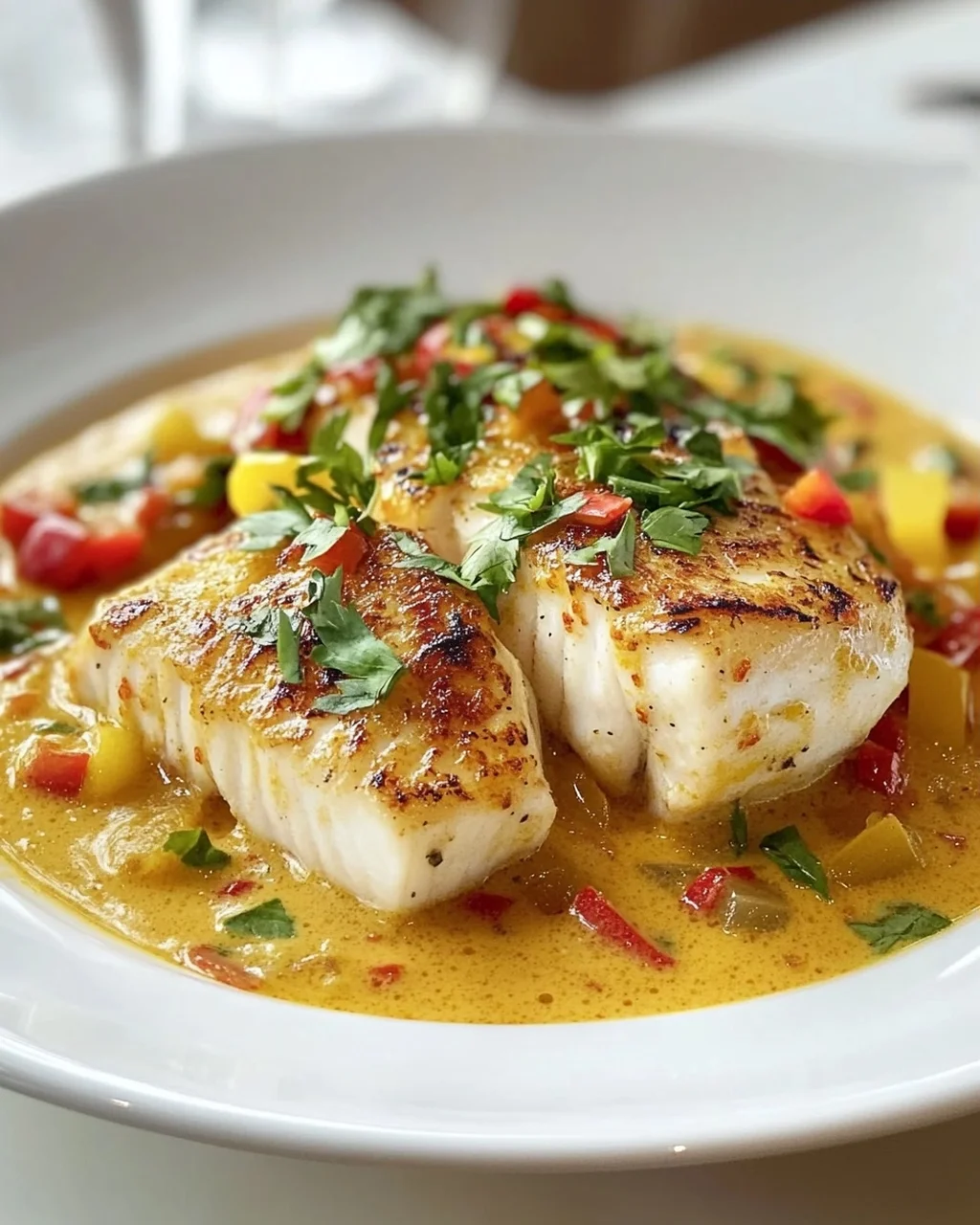 Tropischer Zackenbarsch mit würziger Kokosnuss-Sauce Rezept