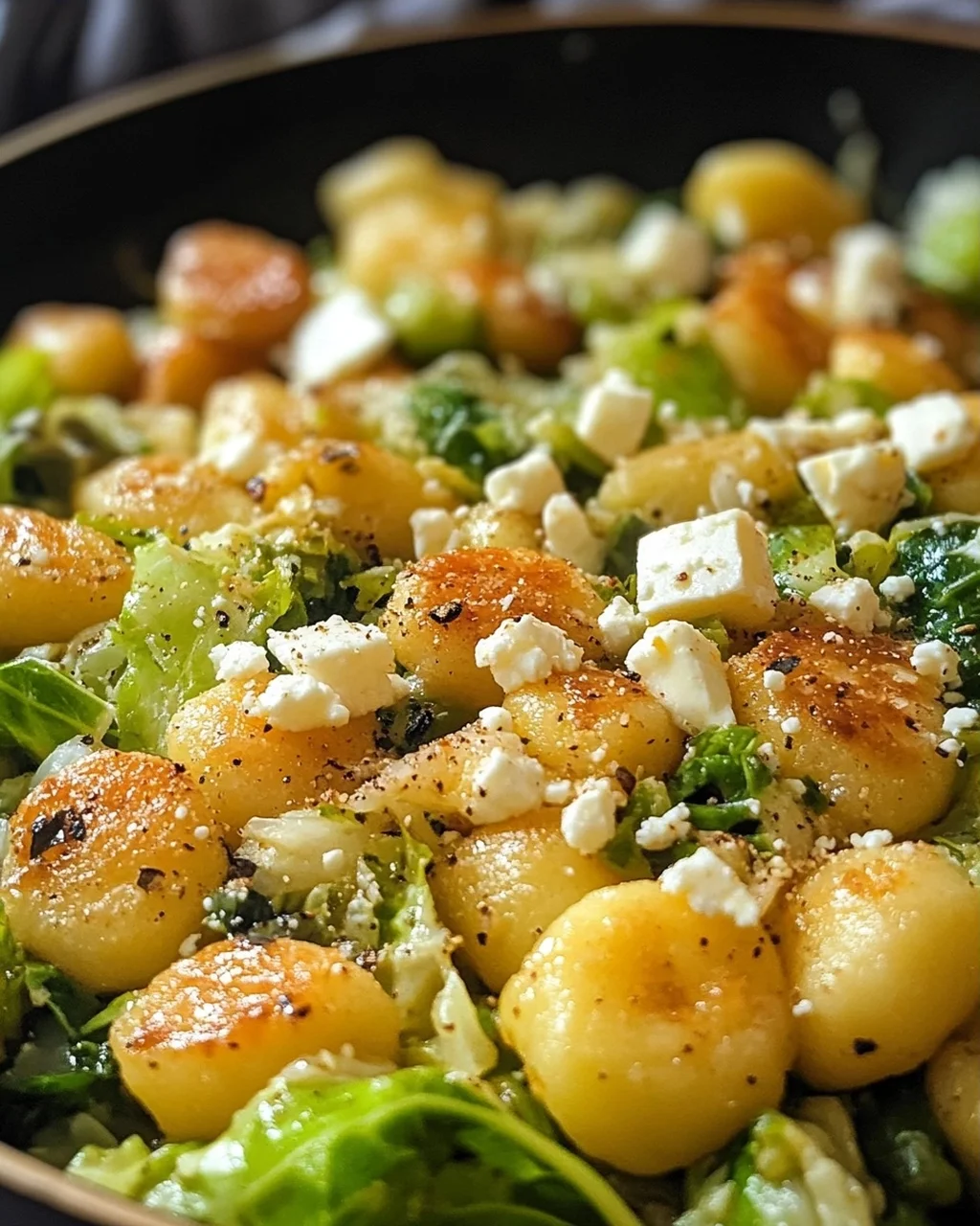 Vegetarische Gnocchi Pfanne mit Spitzkohl