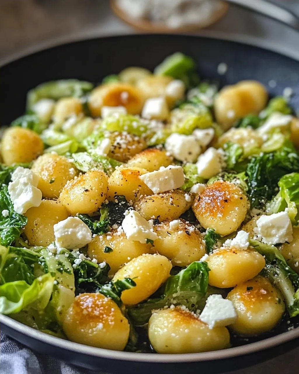 Vegetarische Gnocchi Pfanne mit Spitzkohl