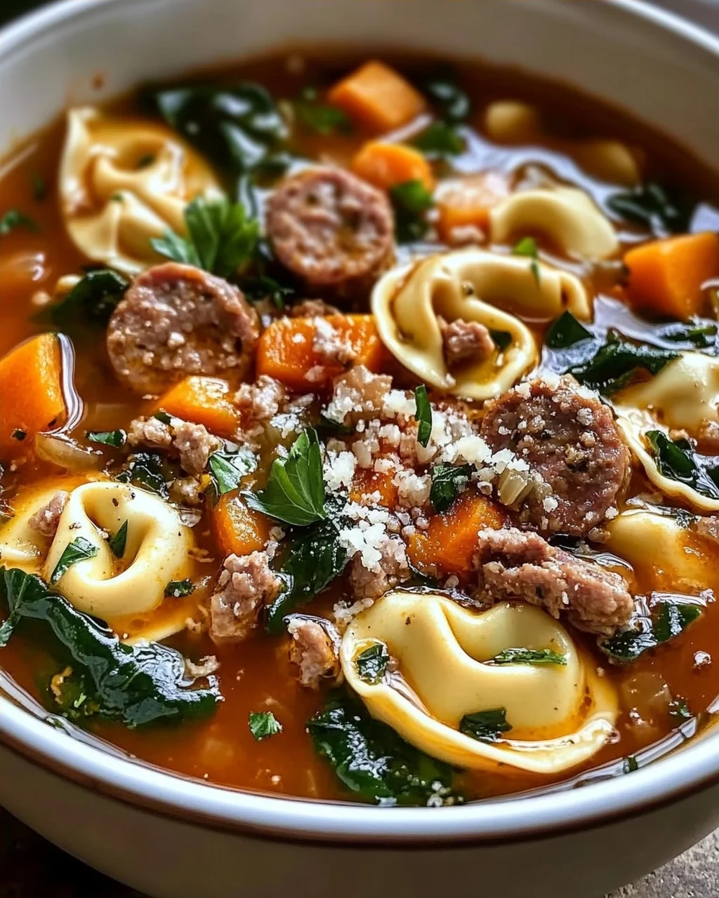 Wärmende Herbst-Tortellini-Suppe mit Rinderwurst – Einfach Genießen